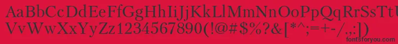 Petersburgc Font – Black Fonts on Red Background