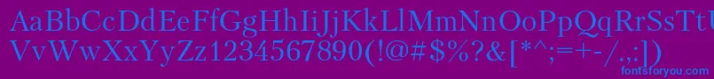 Petersburgc Font – Blue Fonts on Purple Background