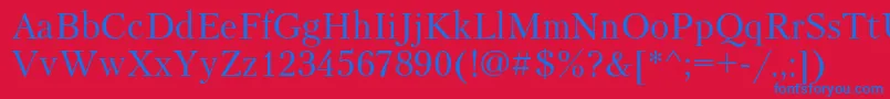 Petersburgc Font – Blue Fonts on Red Background
