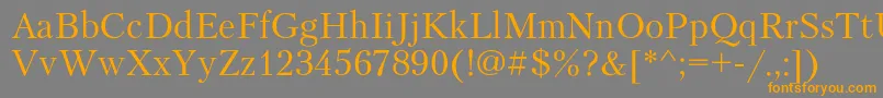 Petersburgc Font – Orange Fonts on Gray Background