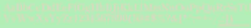 Шрифт Petersburgc – розовые шрифты на зелёном фоне