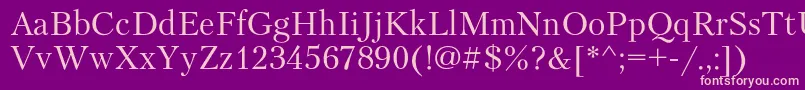 Petersburgc Font – Pink Fonts on Purple Background