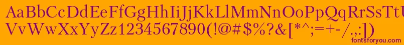 Petersburgc Font – Purple Fonts on Orange Background