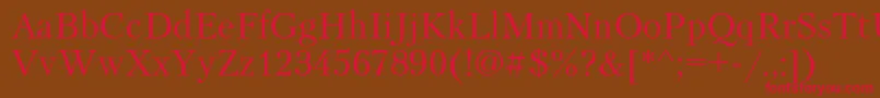 Petersburgc Font – Red Fonts on Brown Background