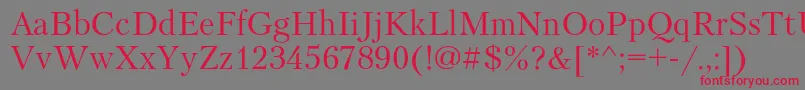 Petersburgc Font – Red Fonts on Gray Background