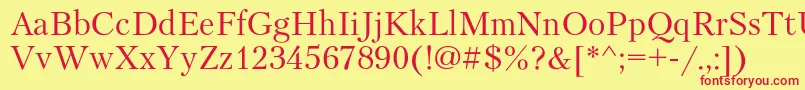 Petersburgc Font – Red Fonts on Yellow Background