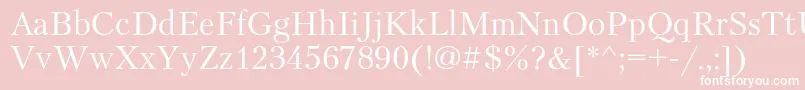 フォントPetersburgc – ピンクの背景に白い文字