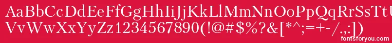 Petersburgc Font – White Fonts on Red Background