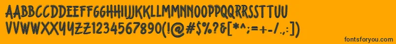 Fondianoutlinedm Font – Black Fonts on Orange Background