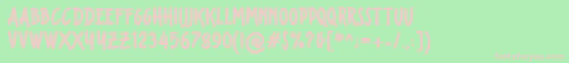 Fondianoutlinedm Font – Pink Fonts on Green Background