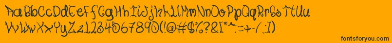 Youknowit Font – Black Fonts on Orange Background