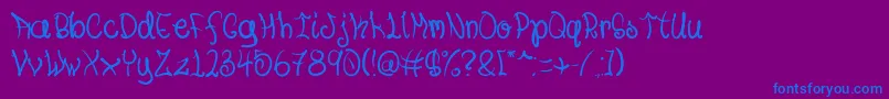 Youknowit Font – Blue Fonts on Purple Background