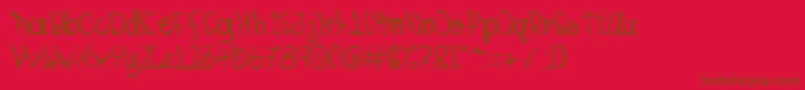 Youknowit Font – Brown Fonts on Red Background