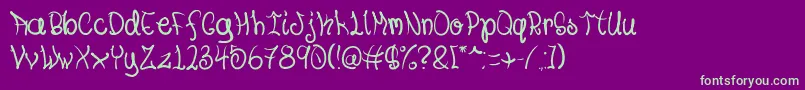 Youknowit Font – Green Fonts on Purple Background