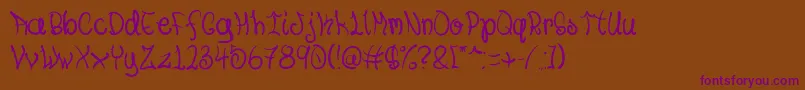 Youknowit Font – Purple Fonts on Brown Background