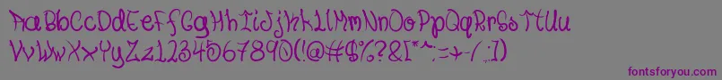 Youknowit Font – Purple Fonts on Gray Background
