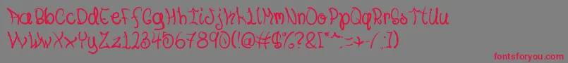 Youknowit Font – Red Fonts on Gray Background