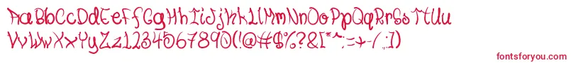 Youknowit Font – Red Fonts on White Background