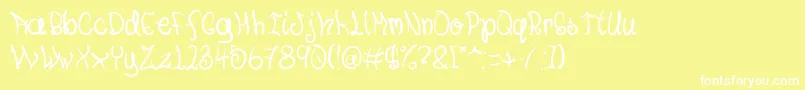 Youknowit Font – White Fonts on Yellow Background