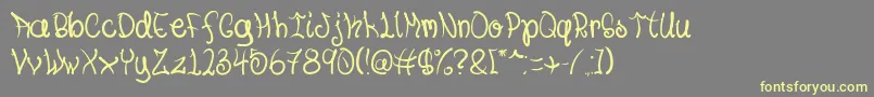 Youknowit Font – Yellow Fonts on Gray Background