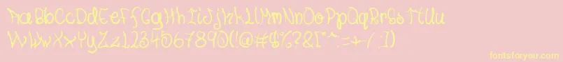 Youknowit Font – Yellow Fonts on Pink Background