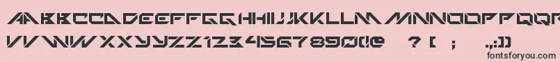 フォントTechnoHideo – ピンクの背景に黒い文字