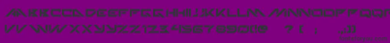 フォントTechnoHideo – 紫の背景に黒い文字