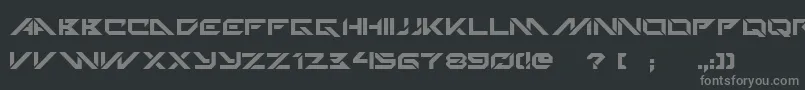 フォントTechnoHideo – 黒い背景に灰色の文字