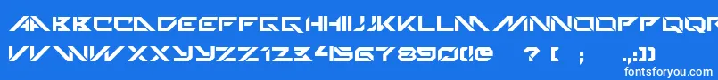 フォントTechnoHideo – 青い背景に白い文字