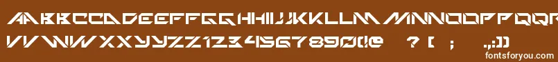 Шрифт TechnoHideo – белые шрифты на коричневом фоне