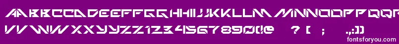 TechnoHideo Font – White Fonts on Purple Background