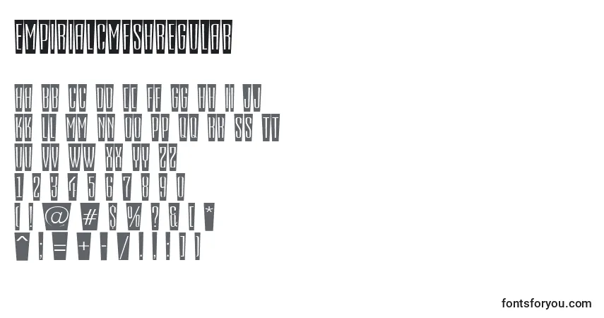 EmpirialcmfshRegular Font – alphabet, numbers, special characters