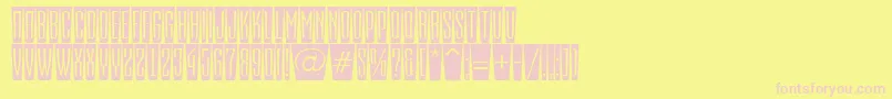 フォントEmpirialcmfshRegular – ピンクのフォント、黄色の背景
