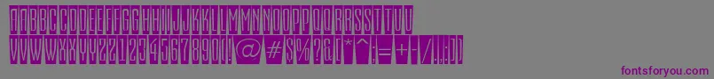 フォントEmpirialcmfshRegular – 紫色のフォント、灰色の背景