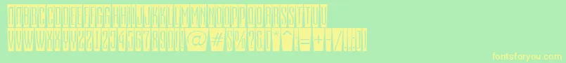 EmpirialcmfshRegular Font – Yellow Fonts on Green Background