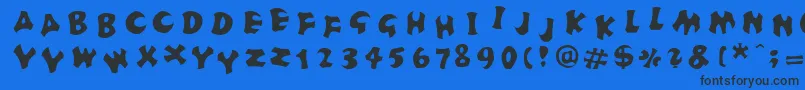 FrutigerstonesPositiv Font – Black Fonts on Blue Background