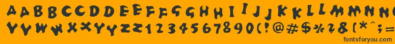 FrutigerstonesPositiv Font – Black Fonts on Orange Background