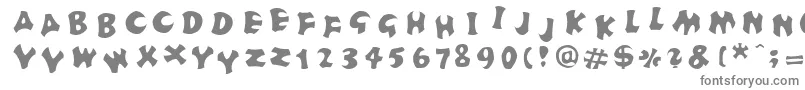 フォントFrutigerstonesPositiv – 白い背景に灰色の文字