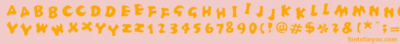 FrutigerstonesPositiv Font – Orange Fonts on Pink Background
