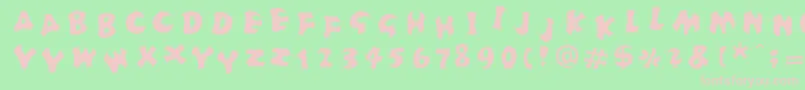 FrutigerstonesPositiv Font – Pink Fonts on Green Background