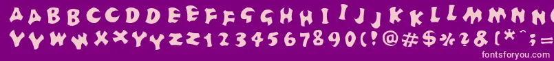 FrutigerstonesPositiv Font – Pink Fonts on Purple Background