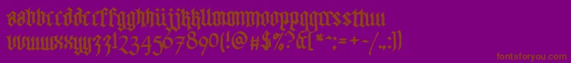 Walkdawalkone Font – Brown Fonts on Purple Background