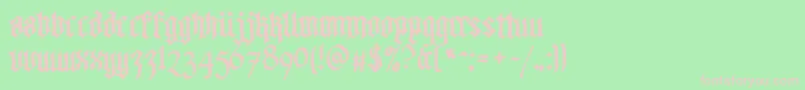 Walkdawalkone Font – Pink Fonts on Green Background