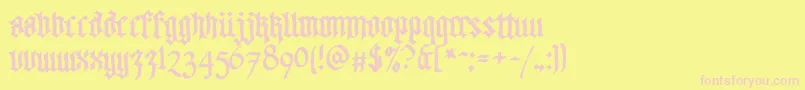 Walkdawalkone Font – Pink Fonts on Yellow Background