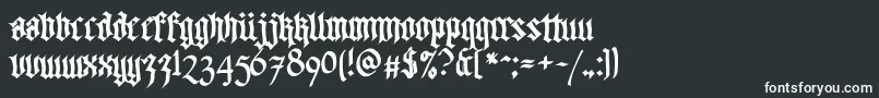 Walkdawalkone Font – White Fonts on Black Background