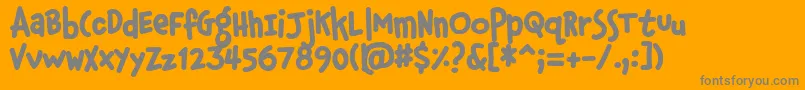 PfphatfaceNormal Font – Gray Fonts on Orange Background