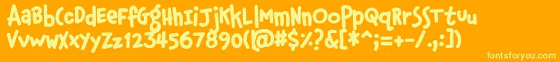 PfphatfaceNormal Font – Yellow Fonts on Orange Background