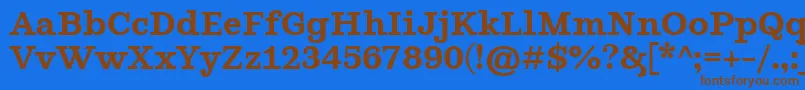 GhostlightSemibold-Schriftart – Braune Schriften auf blauem Hintergrund