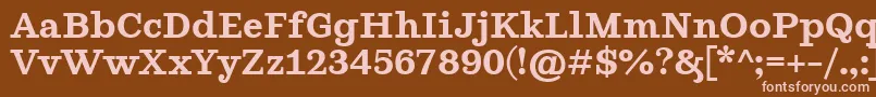 GhostlightSemibold Font – Pink Fonts on Brown Background