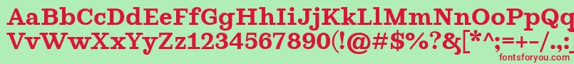 GhostlightSemibold Font – Red Fonts on Green Background